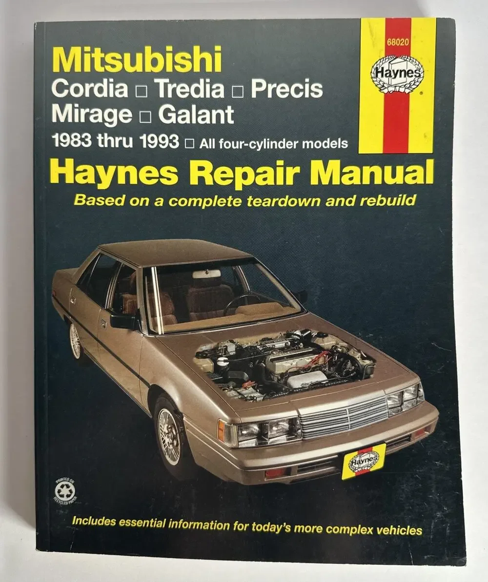 Haynes Repair Manual Mitsubishi Cordia Tredia Precis Mirage Galant 1983-1993